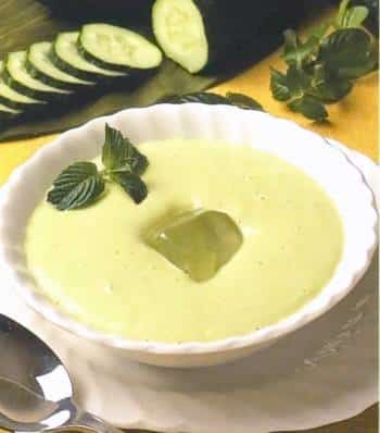 Ligera, sencilla e innovadora: Crema de menta y pepino.