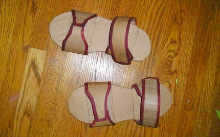 Cómo hacer unas sandalias de cartón