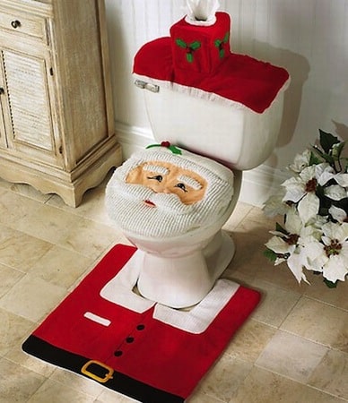 Decorar cuarto de baño durante la navidad