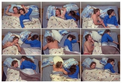 Tipos de parejas según la posición al dormir