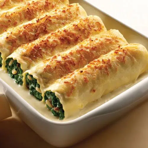 Canelones de espinacas y pìñones