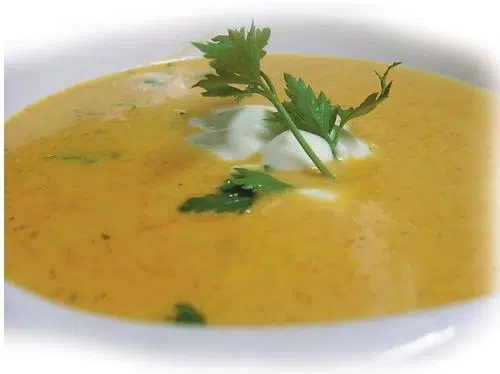 Crema de calabaza al roquefort