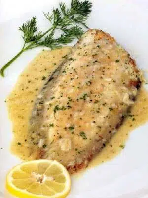 Lenguado con salsa de cava