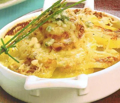 Patatas con queso gratinadas
